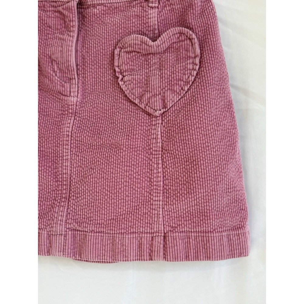 Crewcuts Girls Pink Corduroy Mini  Size 14 Heart Pockets Zip Belt Loops Y2K - Picture 2 of 7